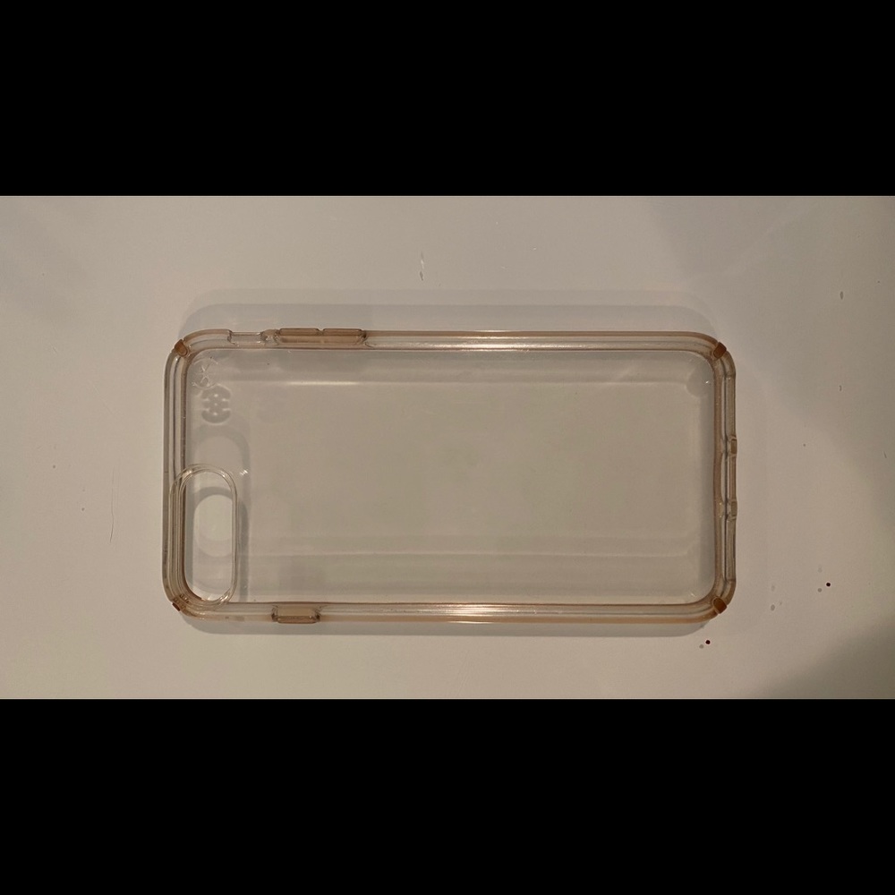 Clear iPhone 8 Plus case.